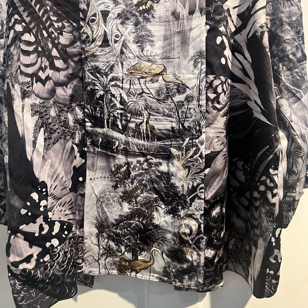 AllSaints Casi Gene Printed Kimono - Sz. UK 16/US 12 - Picture 13 of 16